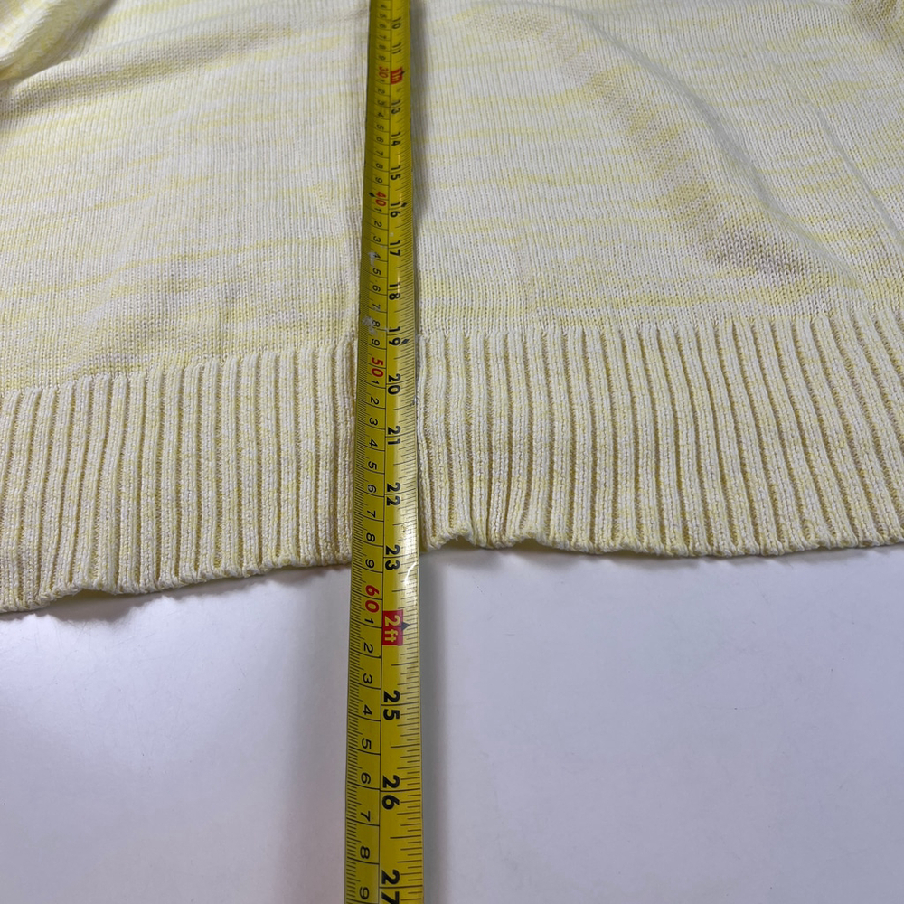 Amaryllis women short sleeve knit top 100% cotton sweater yellow size M - Picture 7 of 8